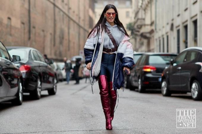 Milan Fashion Week Aw 2018 ผู้หญิงสไตล์สตรีท 36
