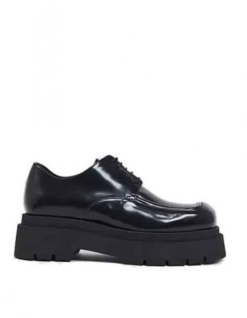 E8 por Miista Fia Chunky Leather Shoes in Black