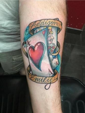 Tetovanie esa zo srdca 