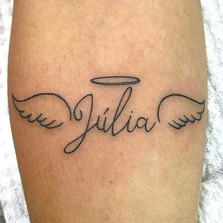 Tetovanie s menom Angel Wings 3