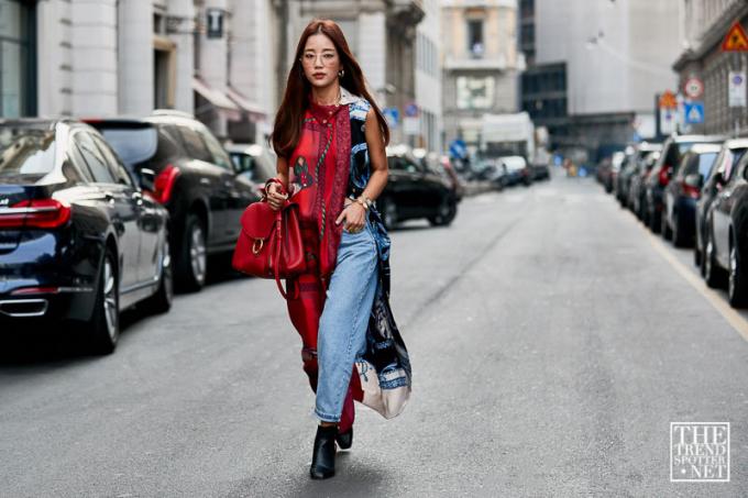 Milánsky týždeň módy, jar, leto 2019, pouličný štýl (91 zo 137)