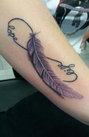 Infinity Feather Tattoo (1)