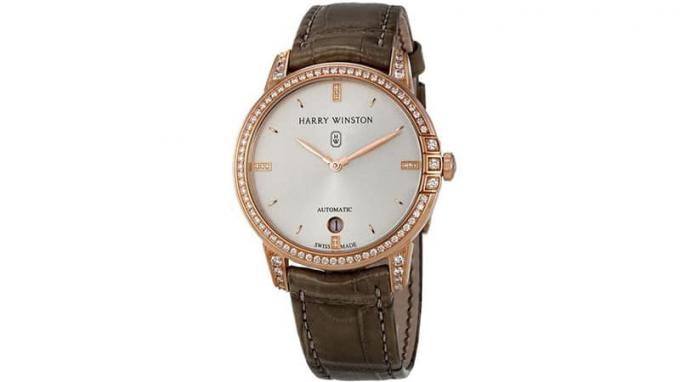 Harry Winston Midnight Automatic 36mm Męski zegarek w kolorze różowego złota z diamentami