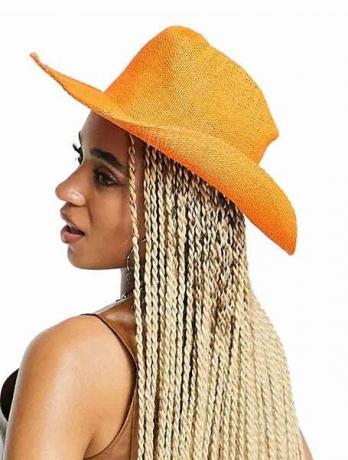 Pomarańczowy kapelusz kowbojski