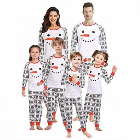 Kerst Sneeuwman Familie Pyjama