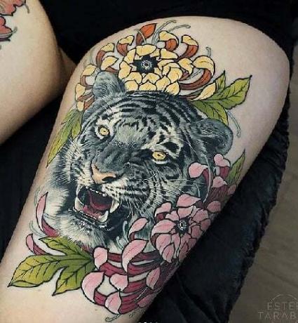 Tetovanie bieleho tigra 2