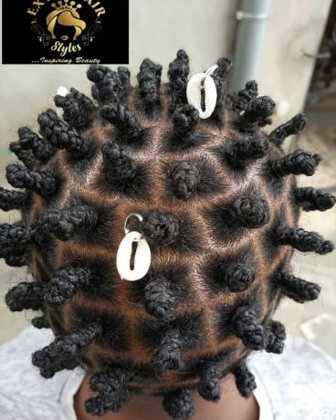 Petite Bantu Knots for kort hår 