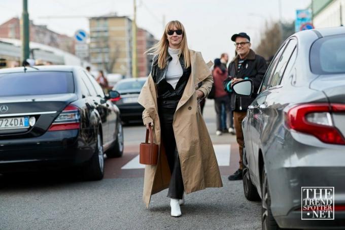 Седмица на модата в Милано Aw 2018 Street Style жени 13