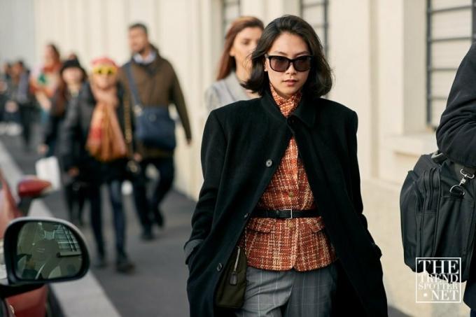 Milanon muotiviikko Aw 2018 Street Style Women 132
