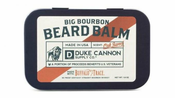 Duke Cannon Supply Co. บิ๊ก Bourbon Beard Balm พร้อม Buffalo Trace Oak Barrel ผลิตในสหรัฐอเมริกา 1.6 ออนซ์