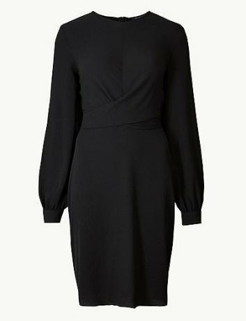 Krepju maiņas kleita ar garām piedurknēm | Marks & Spencer Londonā