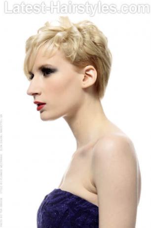 Cropped Delight Blonde Pixie Side View