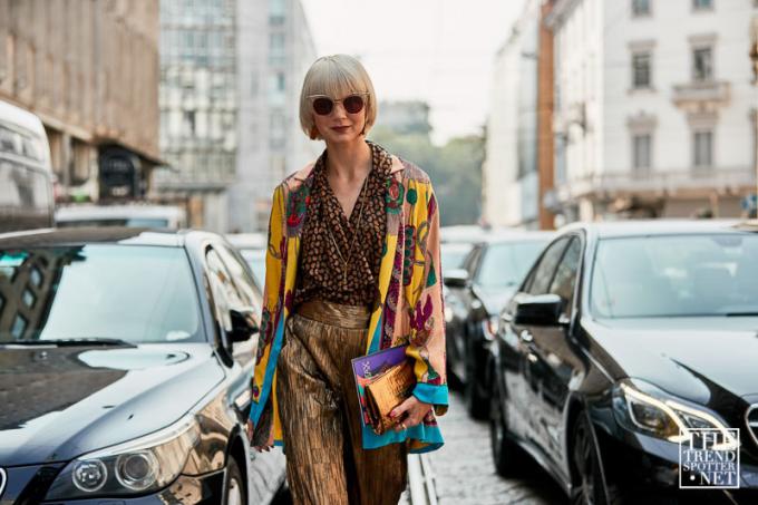 Milánsky týždeň módy, jar, leto 2019, pouličný štýl (79 z 137)