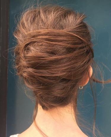 Messy French Roll Updo