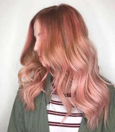 Klassisk hår i roségull