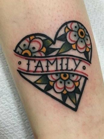 Rodinné tetovanie srdca 