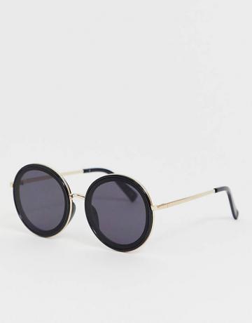 Czarne okrągłe okulary przeciwsłoneczne Jeepers Peepers