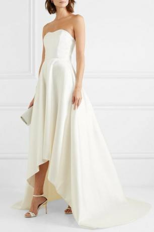 ჯექსონის Strapless ასიმეტრიული Duchesse Satin Gown