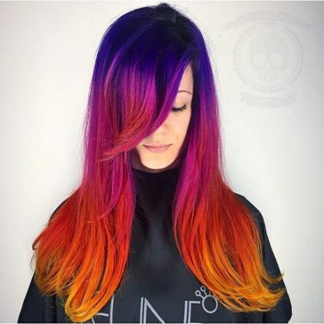 Rainbow Ombre hiukset