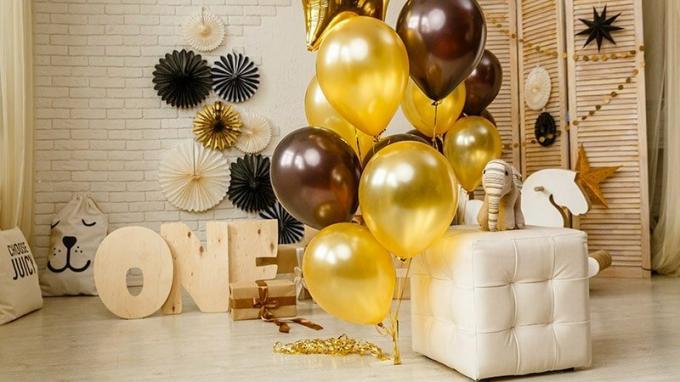 Zlaté narodeninové balóny