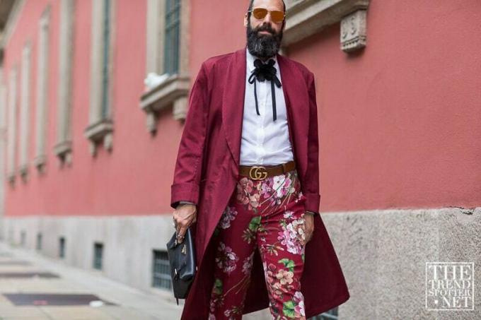 Milánói férfi ruházat utcai stílusú tavaszi nyár 2017