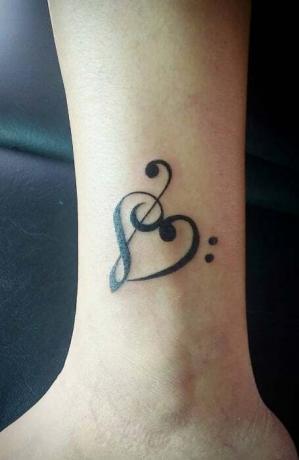Tetovanie s hudobnými symbolmi