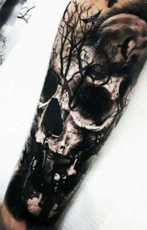 Татуювання черепа «Дерево життя» 1