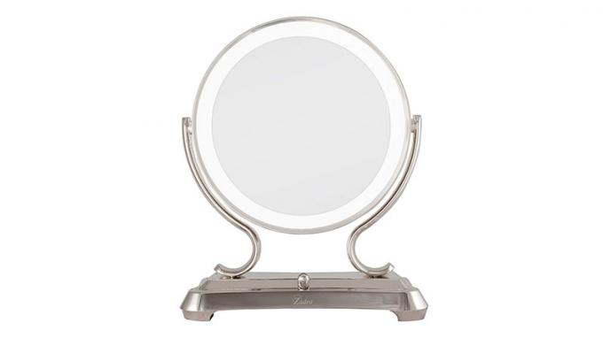 Zadro Specchio da toilette glamour a doppia faccia in nichel lucido Surround Light