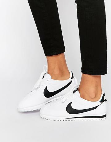 Białe skórzane trampki Nike Cortez