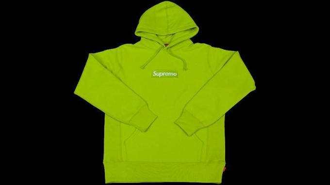 Supreme Acid Green Box Logo-hoodie