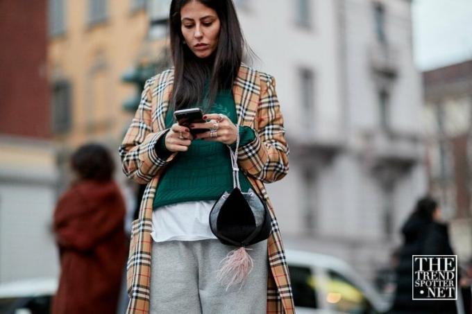 Milan Moda Haftası Aw 2018 Sokak Stili Kadın 33