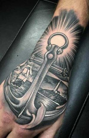 Hand Anchor Tatuering