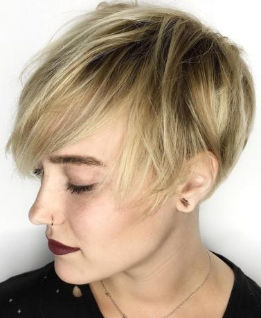 Tomboy Pixie Cut for with Bangs for Thin Hair