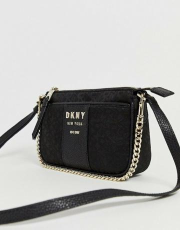 Bolso de hombro con logo de Dkny y detalle de cadena