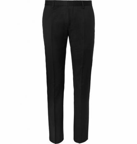 Черни панталони от костюм от девствена вълна Gibson Slim Fit