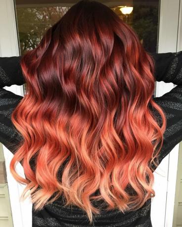 Candy Red ombre haj