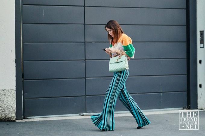Milan Moda Haftası Aw 2018 Sokak Stili Kadın 120