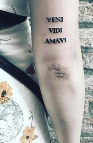 Citát latinského tetovania 1