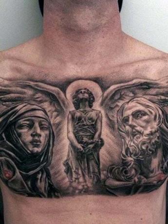 Tatuaggio Gesù e angelo 1