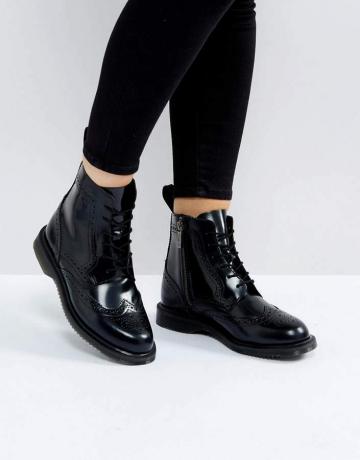 Kotníkové boty Dr Martens Kensington Delphine Brogue v černé krajce