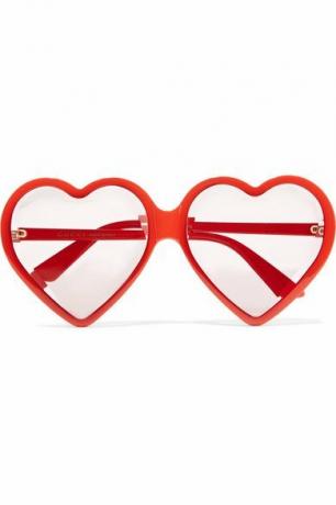 Accátové slnečné okuliare Gucci v tvare srdca
