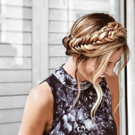 Fishtail Braided Crown Updo