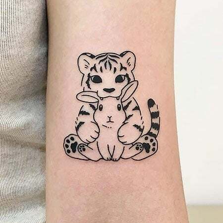 Roztomilé tetovanie tigra 3
