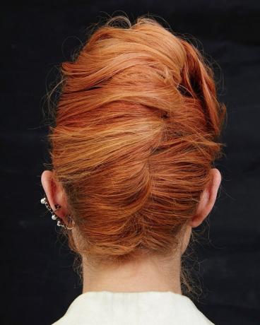 Red French Roll Updo