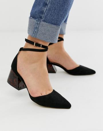 Raid Ramira - Zwarte schoenen met hak en tortoise hak