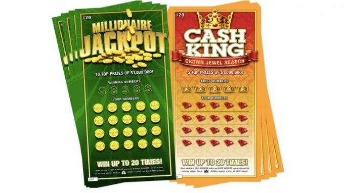 8 falošných lotériových lístkov a stieracích kariet, ktoré vyzerajú ako skutočné