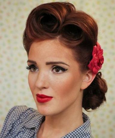 pin up vintage updo