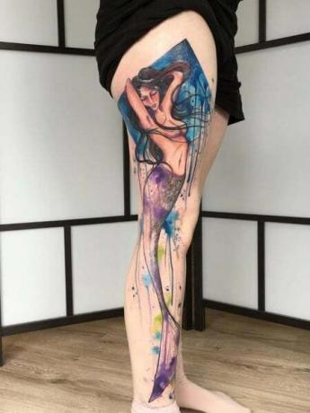 Akvarell leg tatovering2