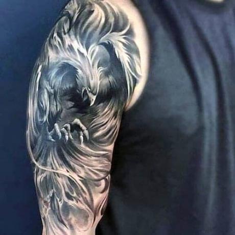 Tetování s polovičním rukávem Phoenix