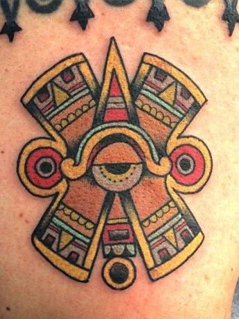 Aztec oko tatuaż
